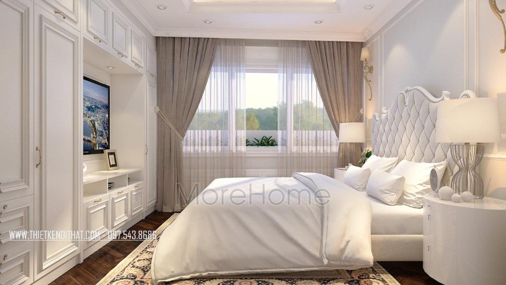 Thiết kế nội thất phòng ngủ Master chung cư Hei Tower